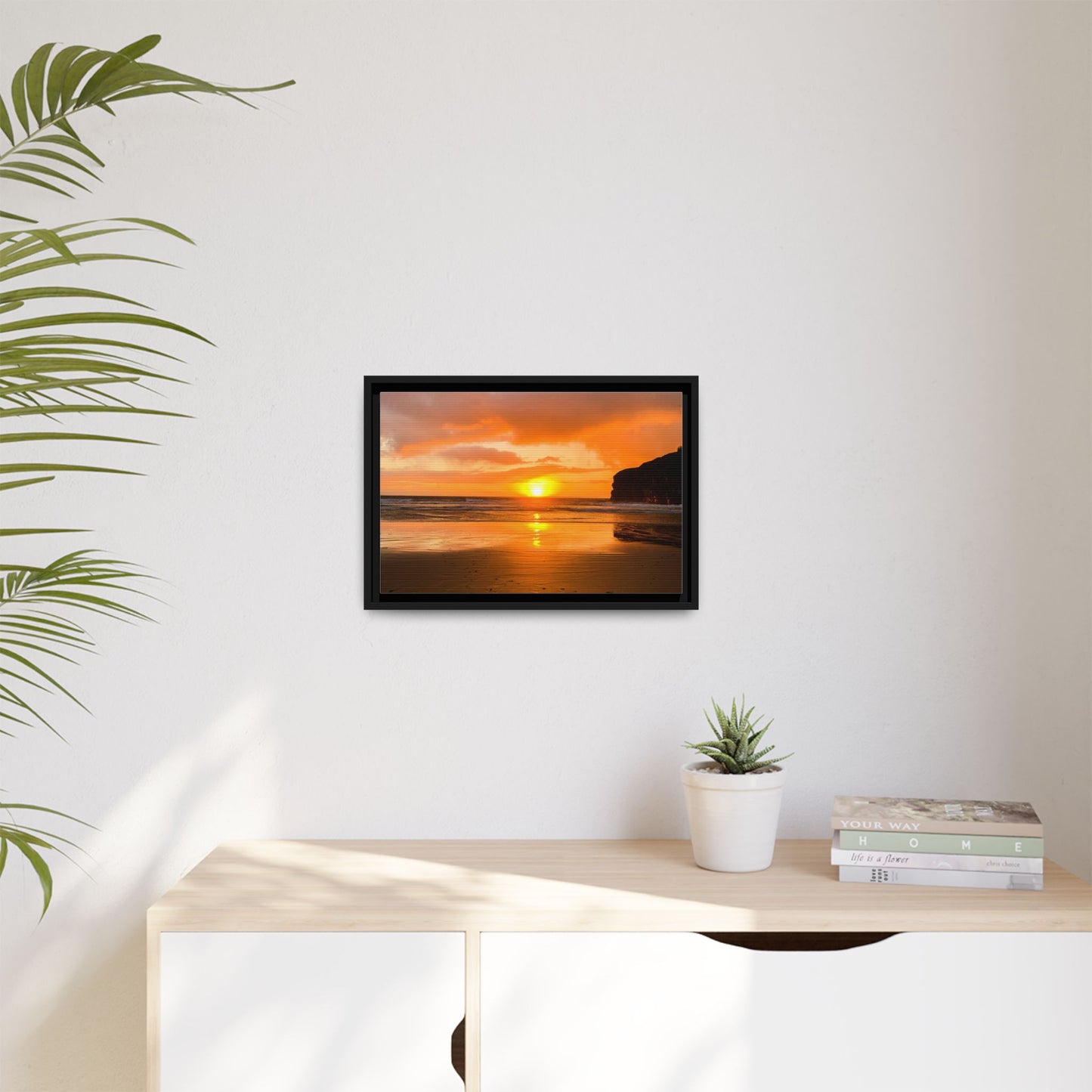 Sunset in Ballybunion Matte Canvas, Framed (Multi-color)