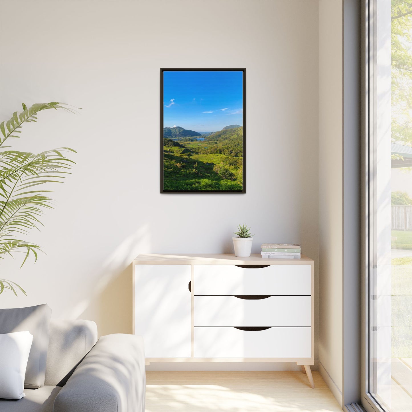 Beautiful Ladies View Matte Canvas, Framed (Multi-color)