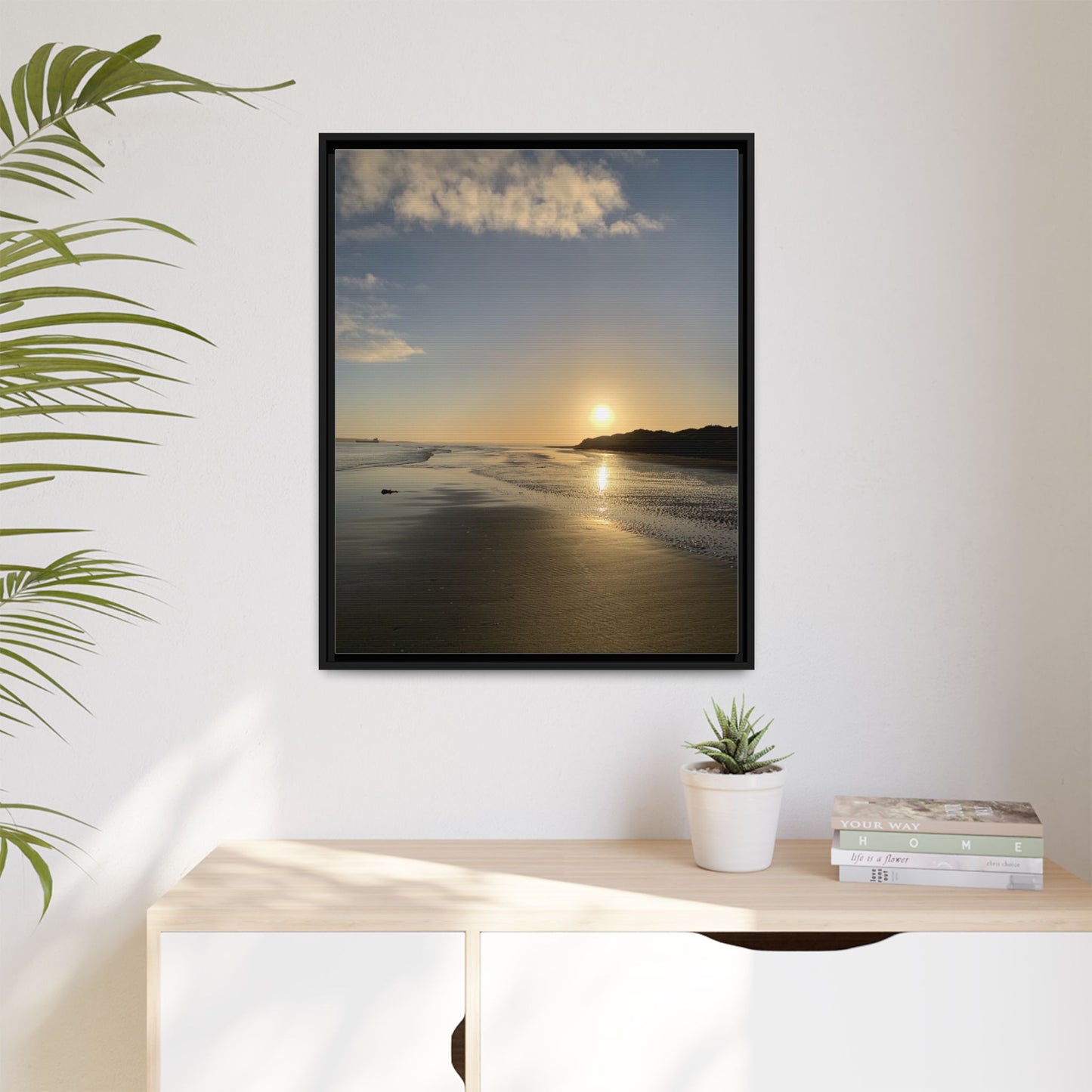 Sunset Matte Canvas, Framed (Multi-color)