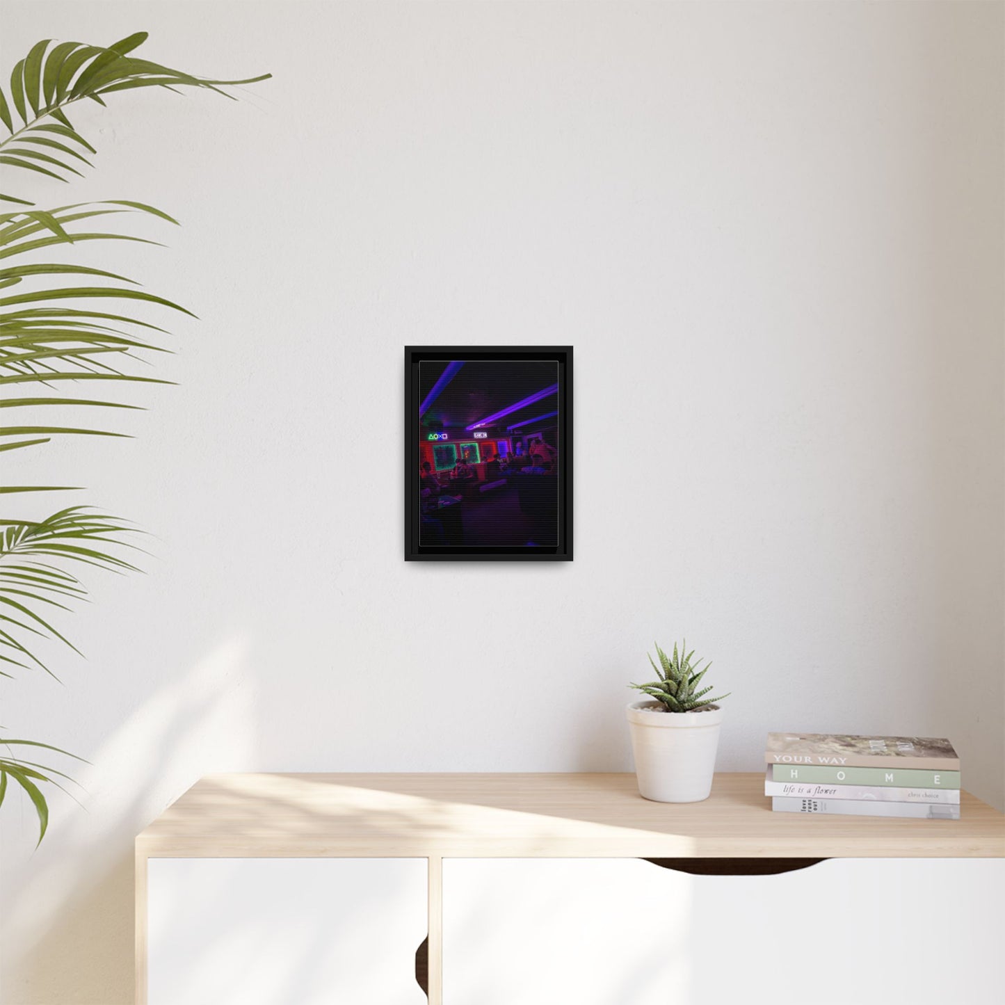 Mermaids Night Club Matte Canvas, Framed (Multi-color)