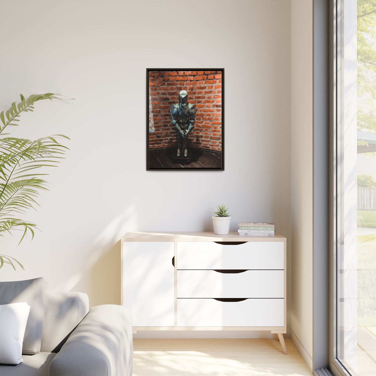 Steel Armour Medieval Age Lithuania Matte Canvas, Framed (Multi-color)