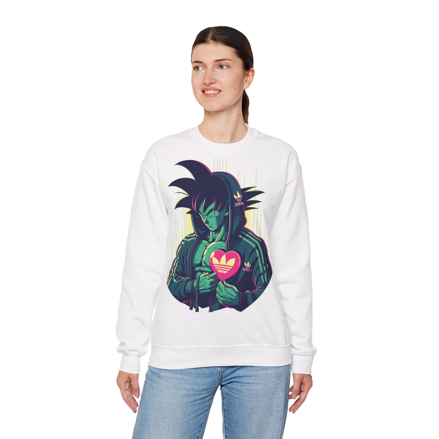 Anime-Inspired Unisex Heavy Blend™ Crewneck Sweatshirt - Heart Design