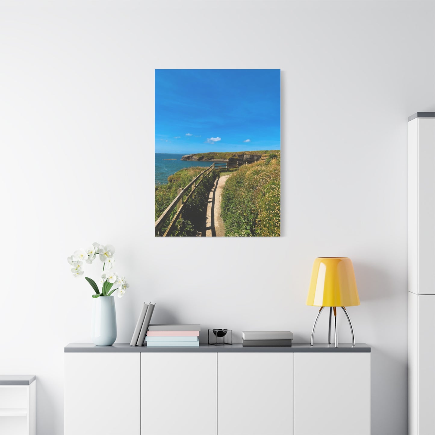 Sunny Walk In Ballybunion Matte Canvas, Stretched, 1.25"