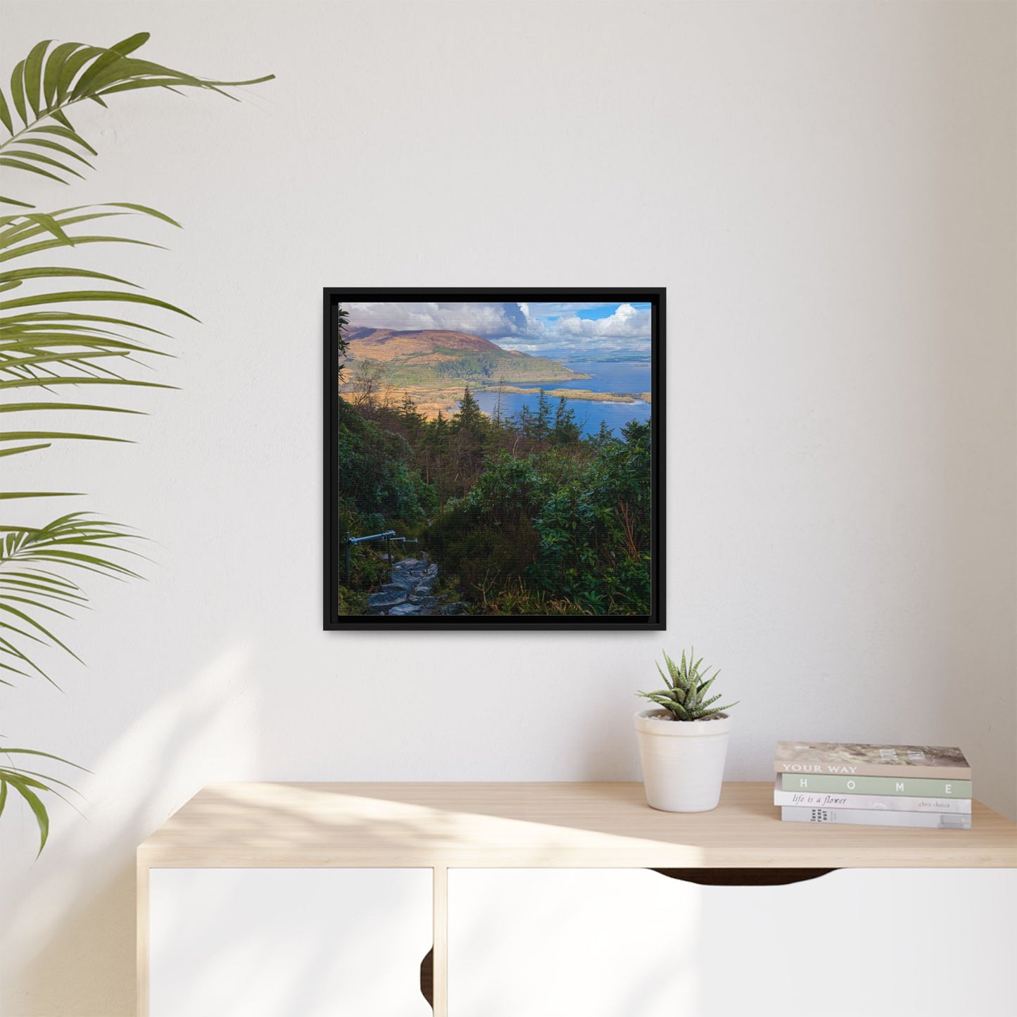 Torc Trail Stairs Matte Canvas, Framed (Multi-color)