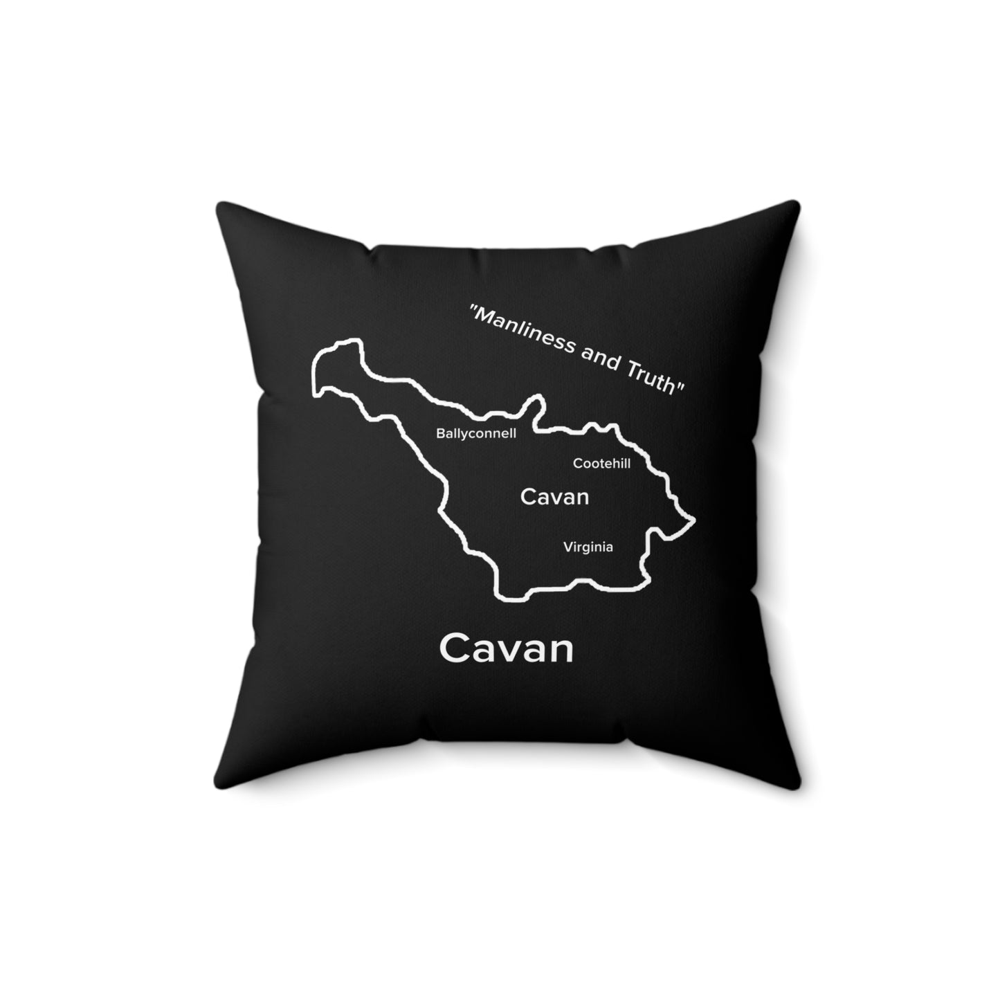 Cavan Spun Polyester Square Pillow Black Edition 2 Sizes