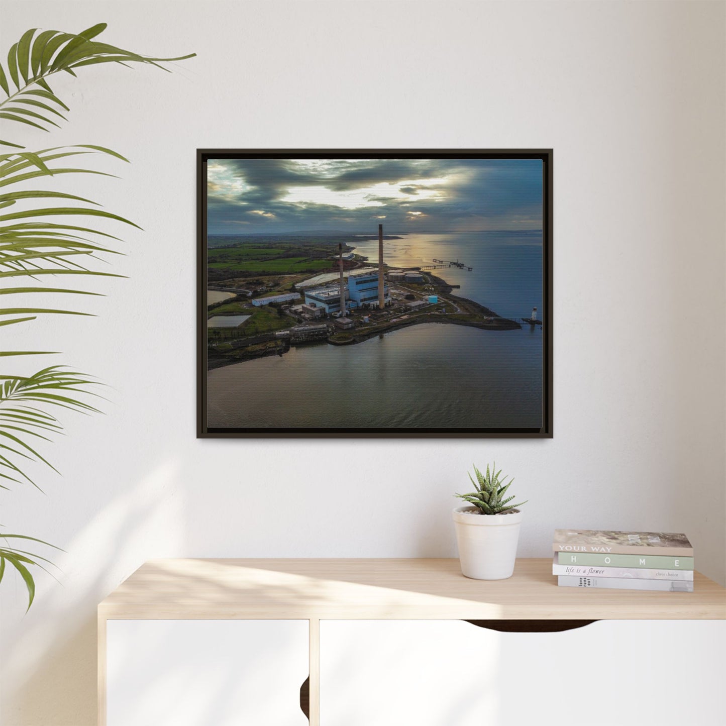 Target Power Station Matte Canvas, Framed (Multi-color)