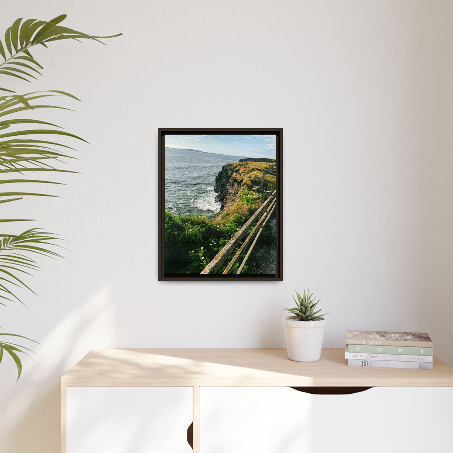 Ballybunion Cliff Walk Matte Canvas, Framed (Multi-color)