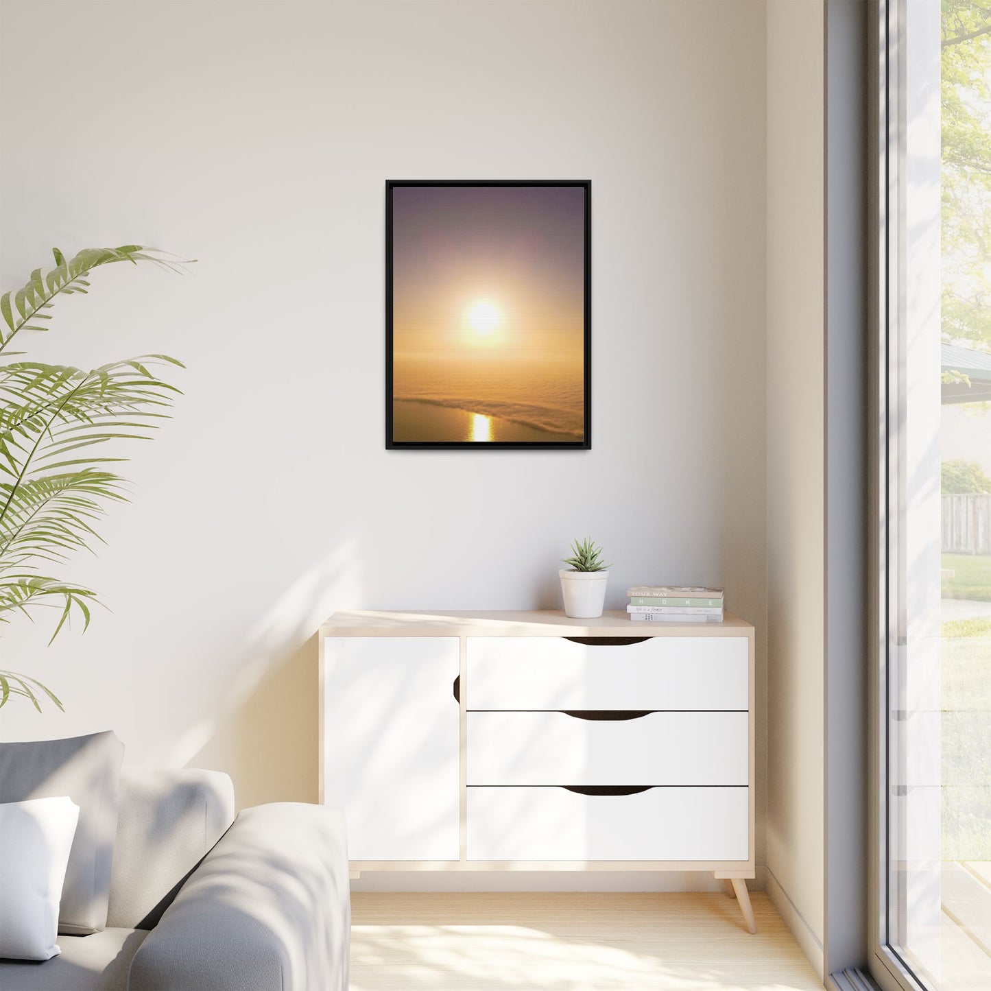 Sunset on Mount Brandon Matte Canvas, Framed (Multi-color)