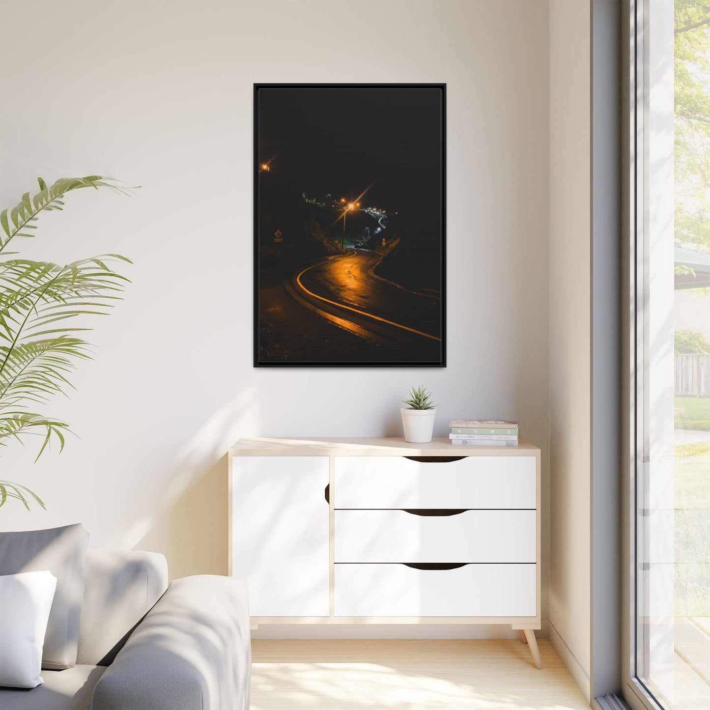 Ballybunion at Night Matte Canvas, Framed (Multi-color)