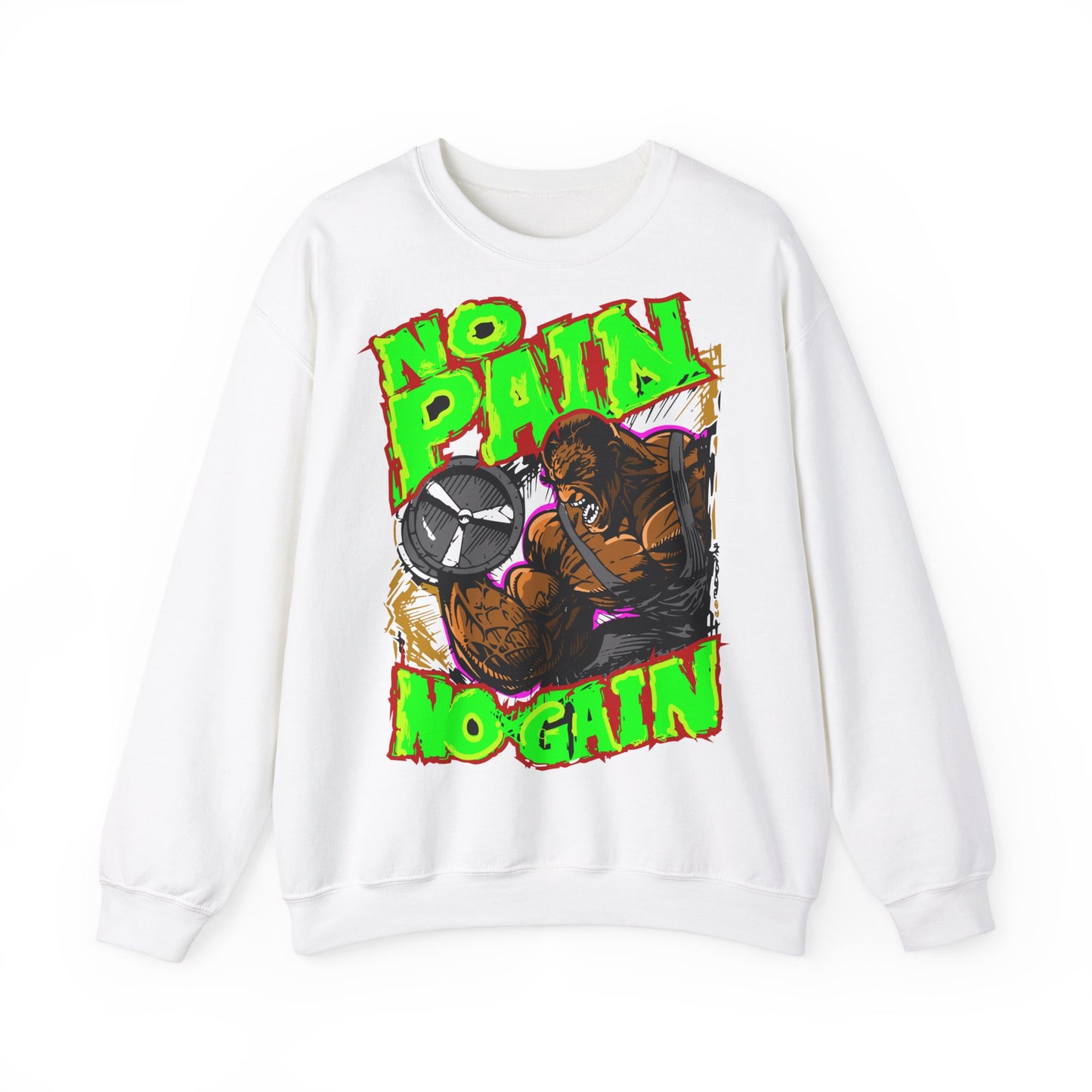 No Pain No Gain Unisex Heavy Blend™ Crewneck Sweatshirt - Perfect for Gym & Fitness Enthusiasts