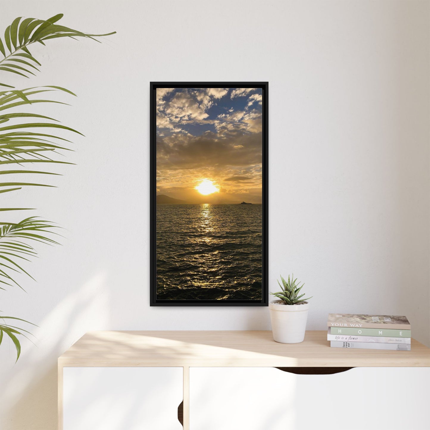Sunset in Fenit Matte Canvas, Framed (Multi-color)
