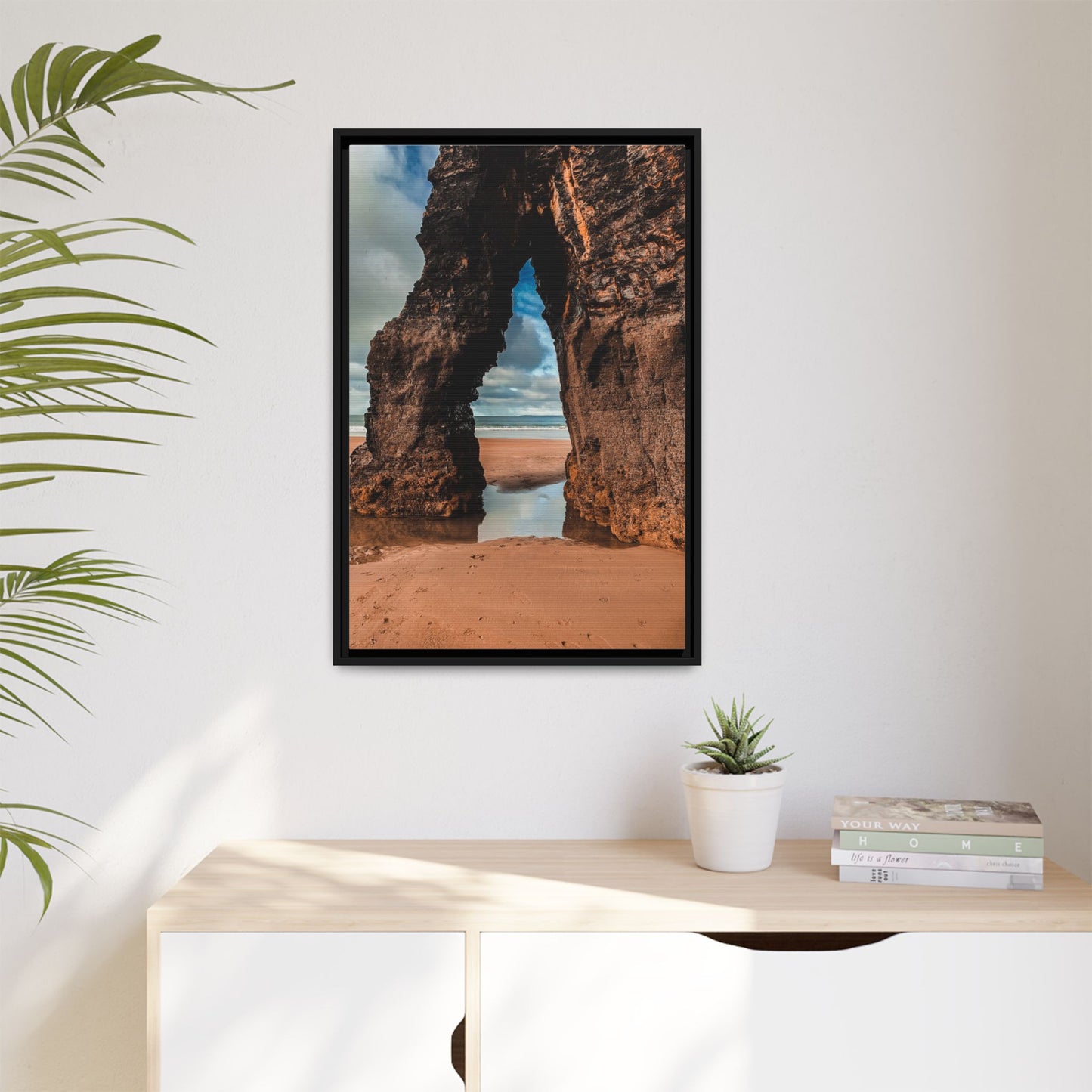 Ballybunion Cliff Matte Canvas, Framed (Multi-color)