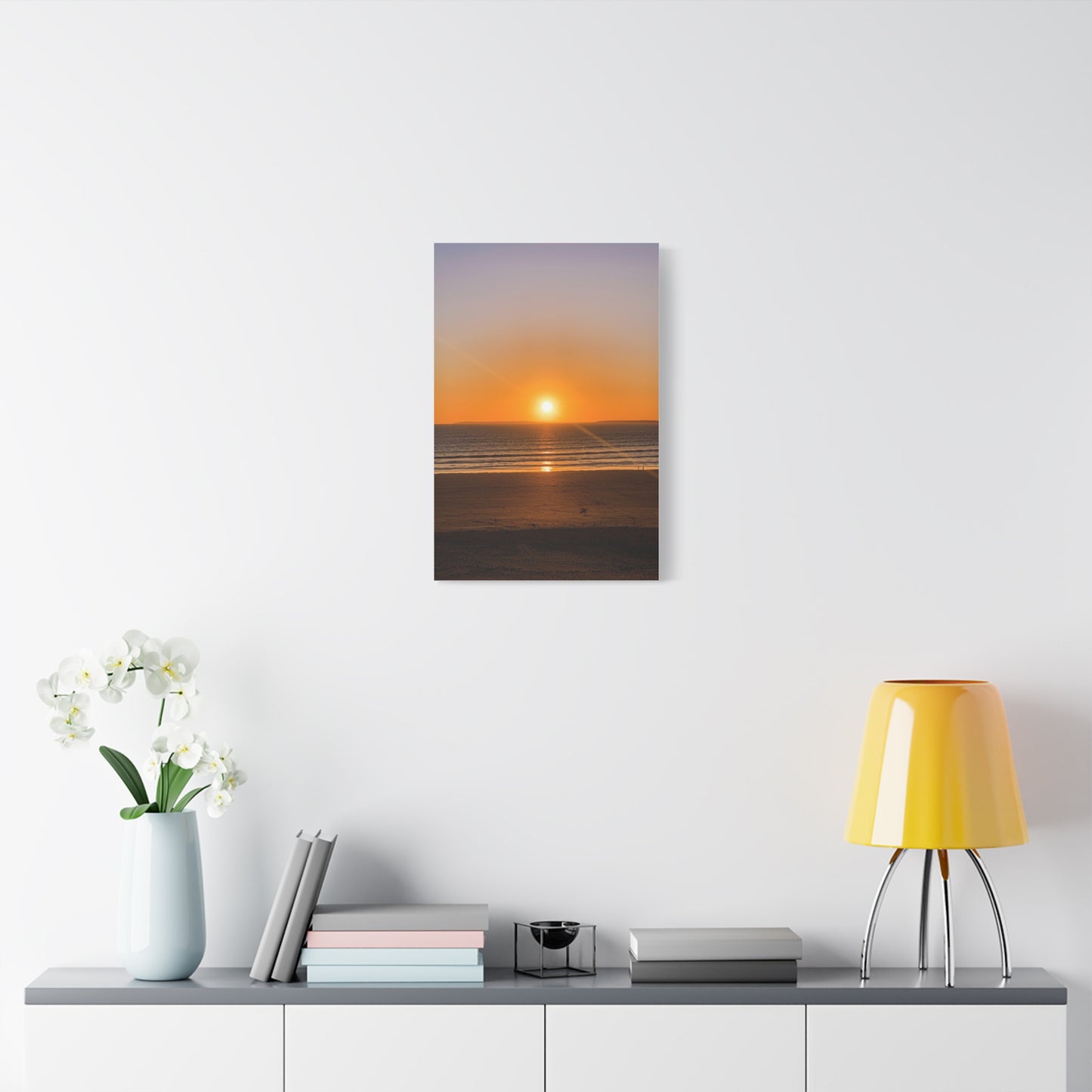 Sunset in ocean Matte Canvas, Stretched, 1.25"