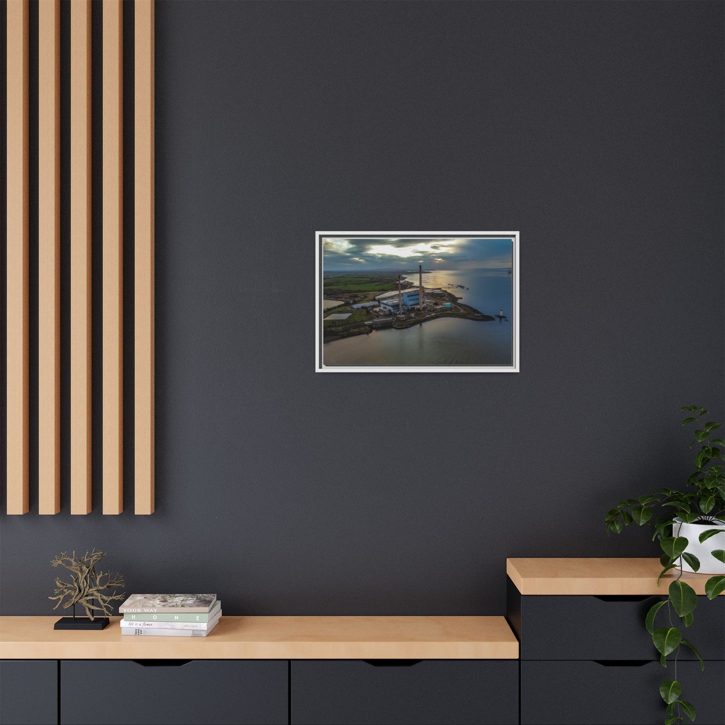Target Power Station Matte Canvas, Framed (Multi-color)