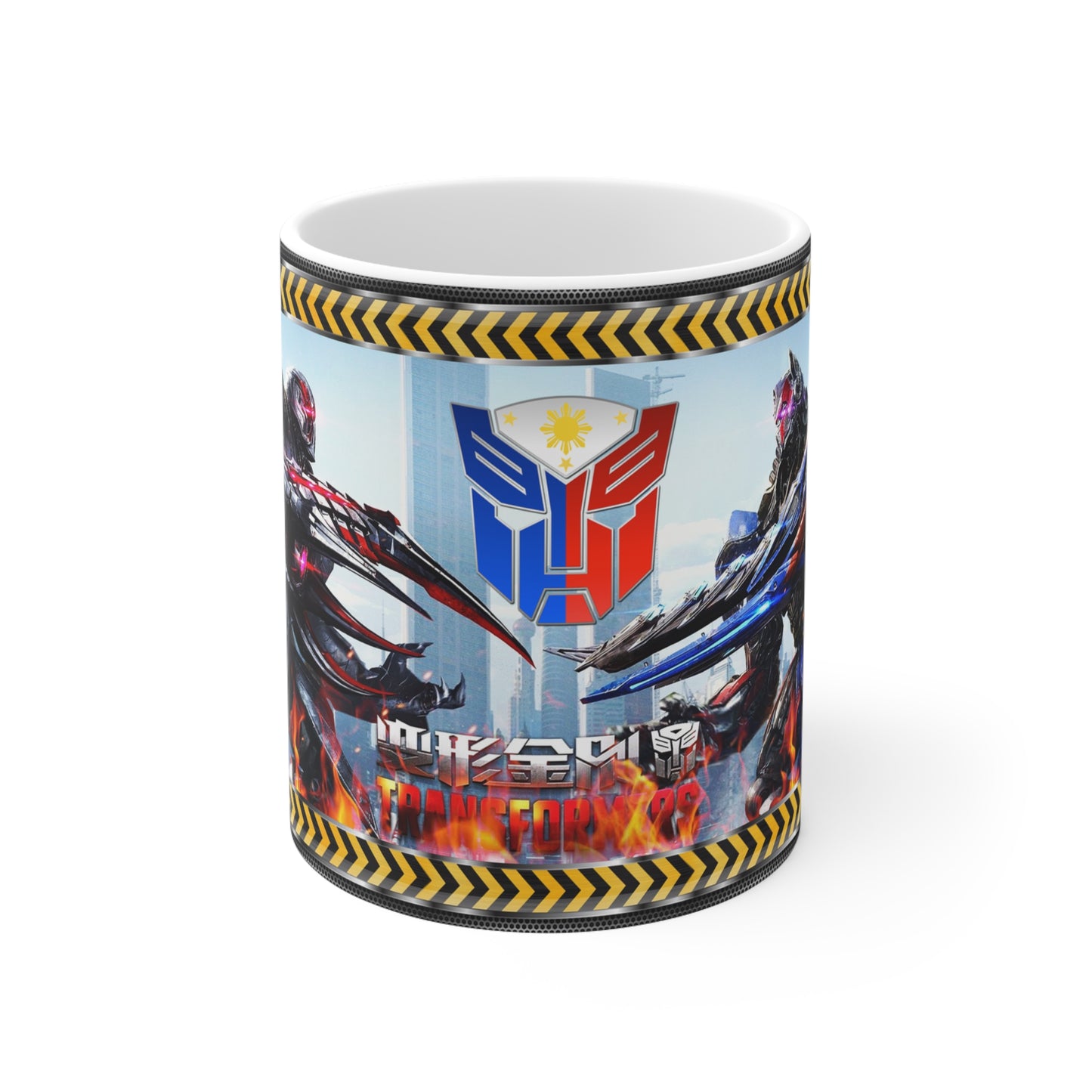 Transformers-Inspired Ceramic Coffee Cups - 11oz & 15oz with Bold Graphics