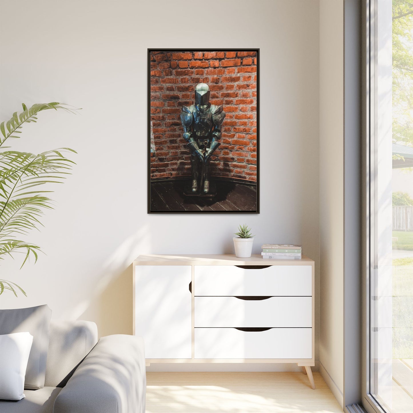 Steel Armour Medieval Age Lithuania Matte Canvas, Framed (Multi-color)