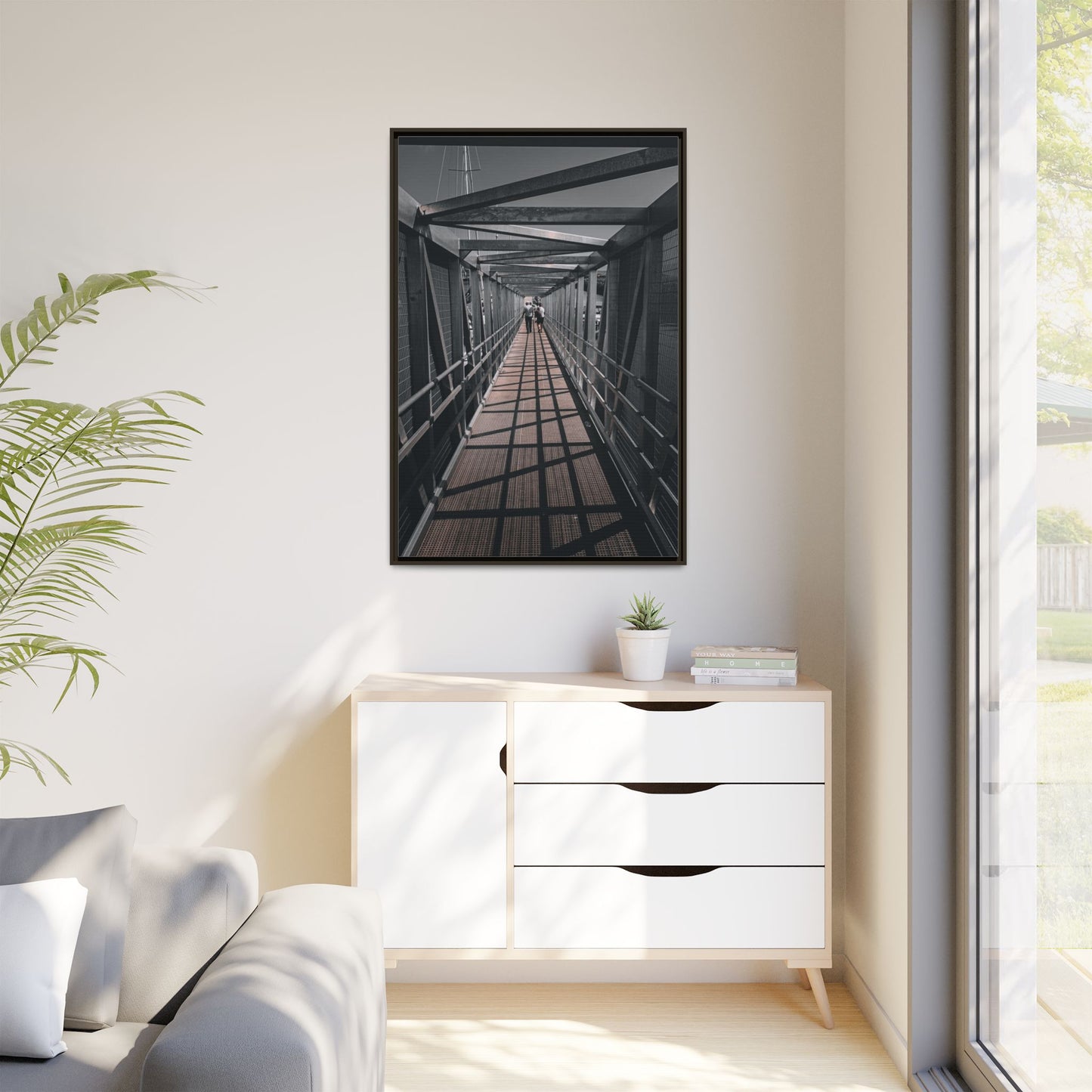 Dingle Pier Matte Canvas, Framed (Multi-color)