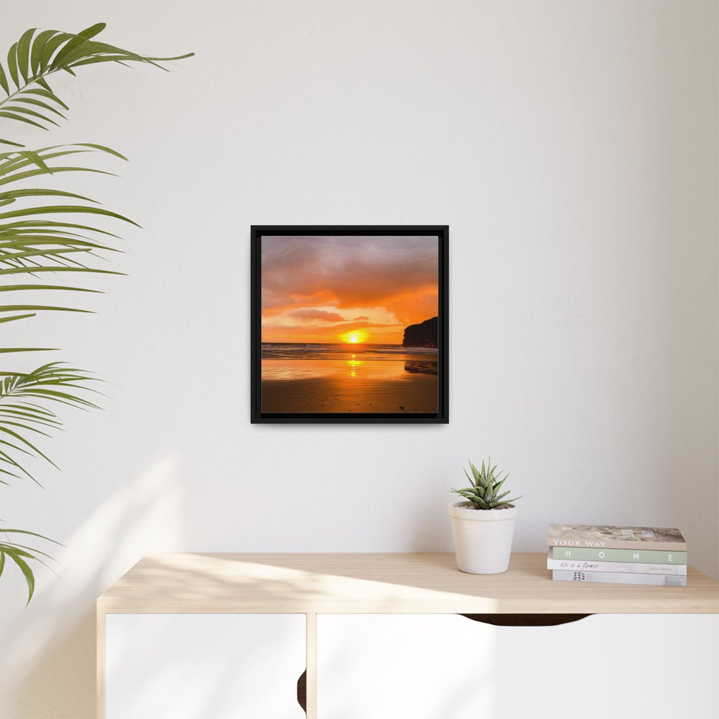 Sunset in Ballybunion Matte Canvas, Framed (Multi-color)
