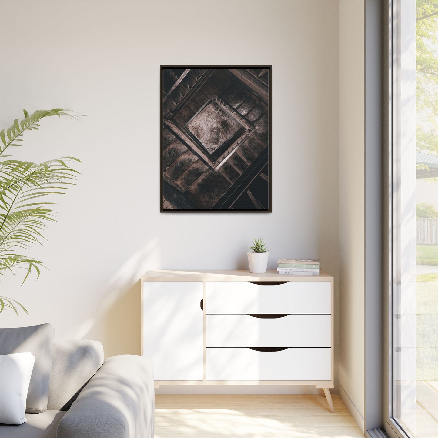 Stairs To Demon World Matte Canvas, Framed (Multi-color)