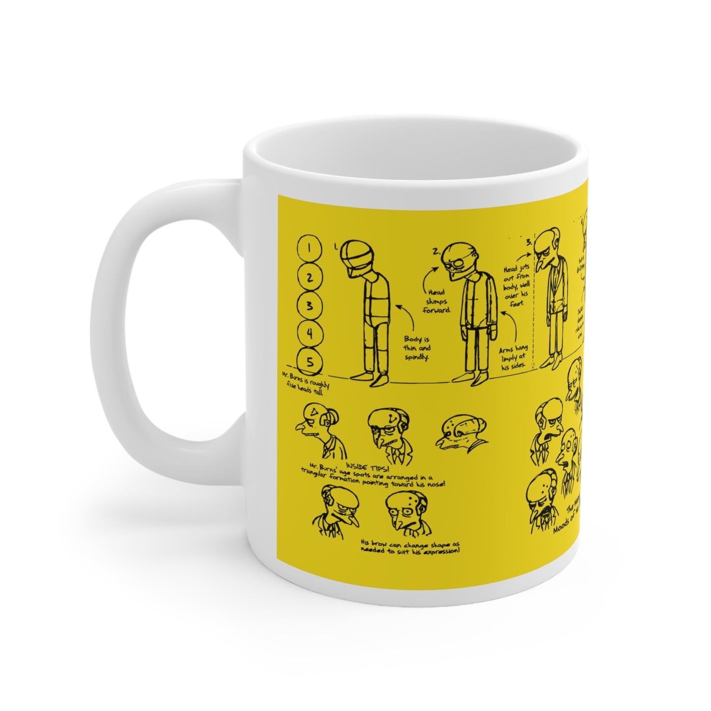 Funny Cartoon Coffee Mugs - Mr. Burns Designs, 11oz & 15oz