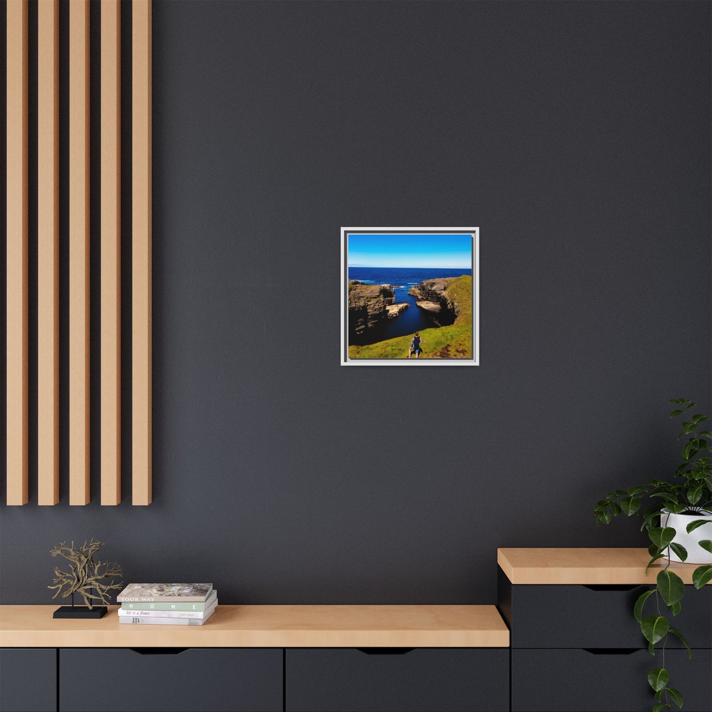 Cliffs Matte Canvas, Framed (Multi-color)