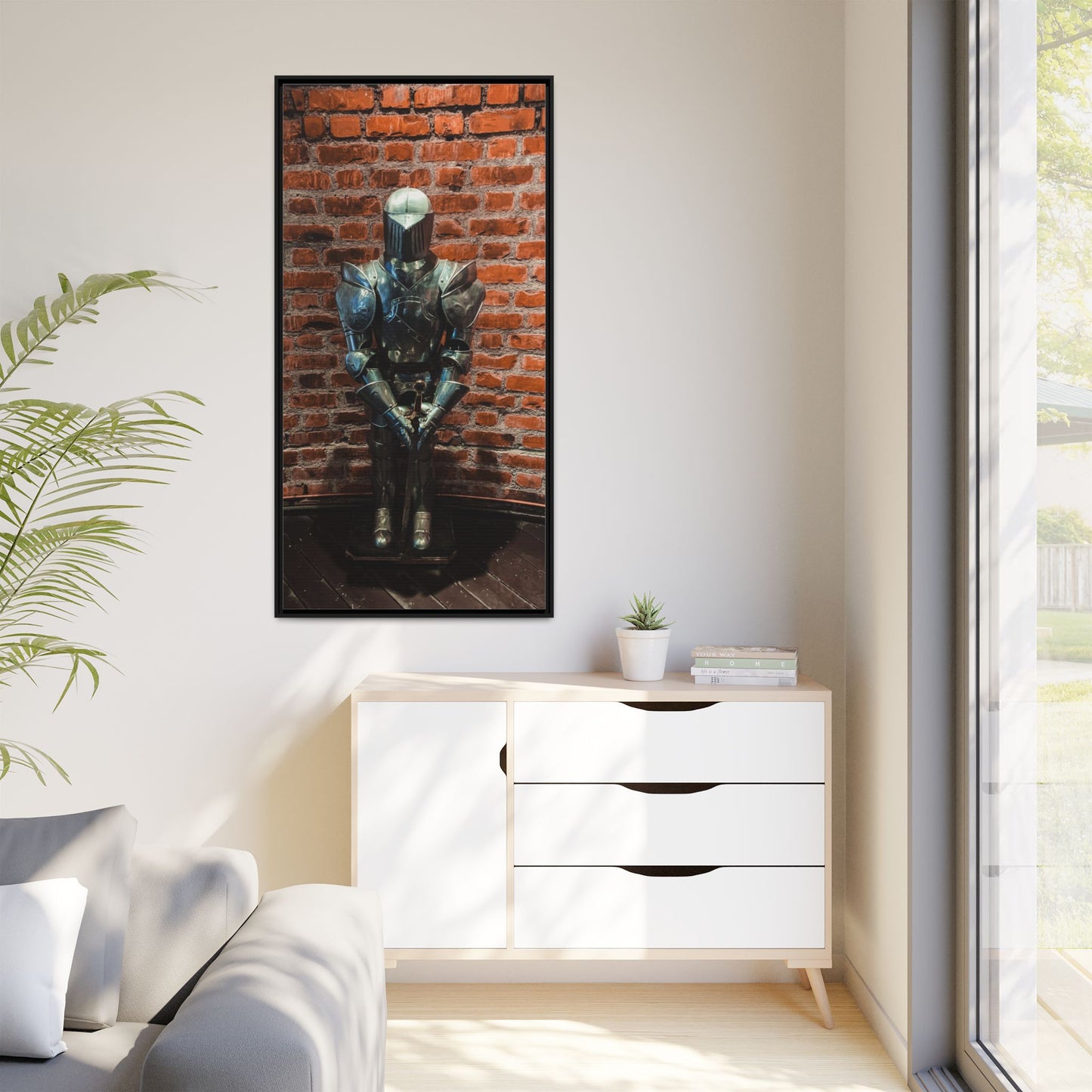 Steel Armour Medieval Age Lithuania Matte Canvas, Framed (Multi-color)
