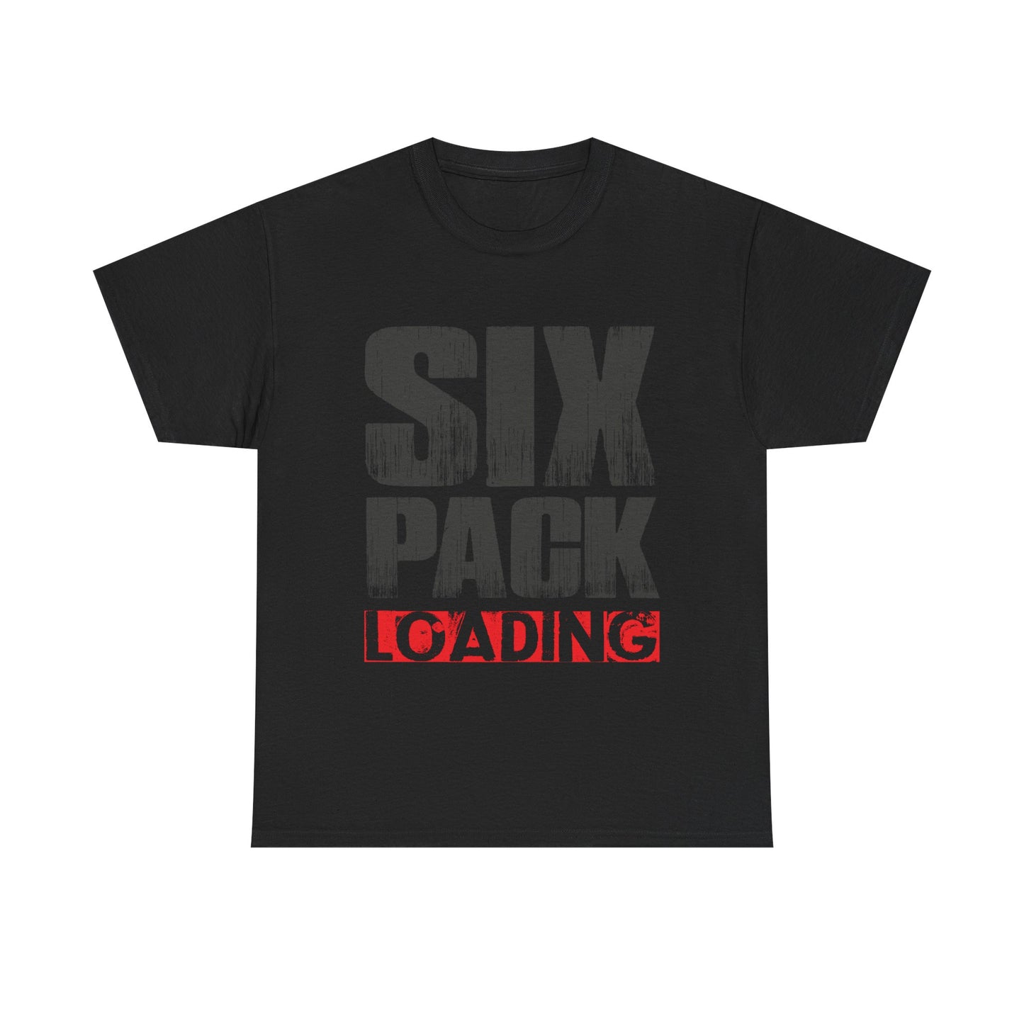 Unisex Heavy Cotton Tee - 'Six Pack Loading' Fitness Shirt