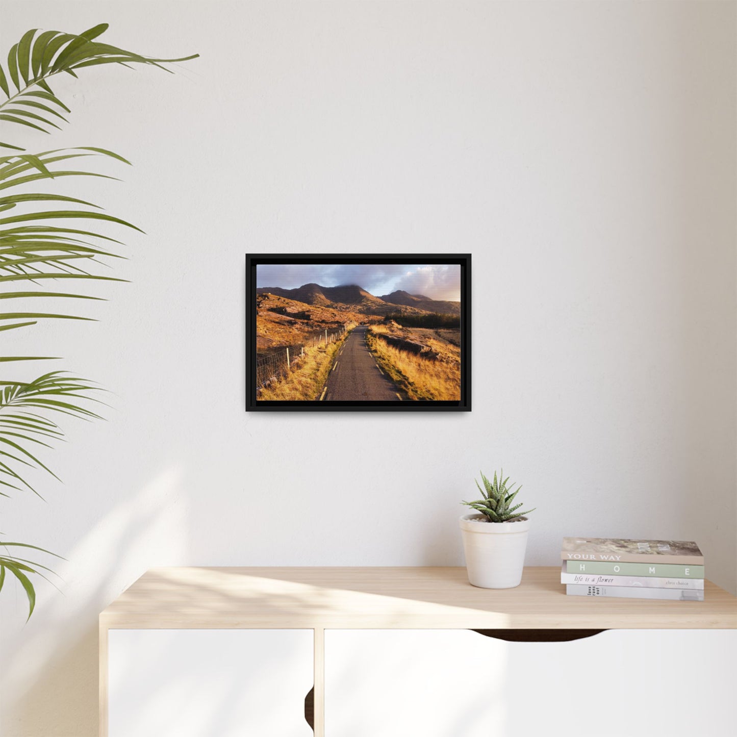 Sunset Road Matte Canvas, Framed (Multi-color)