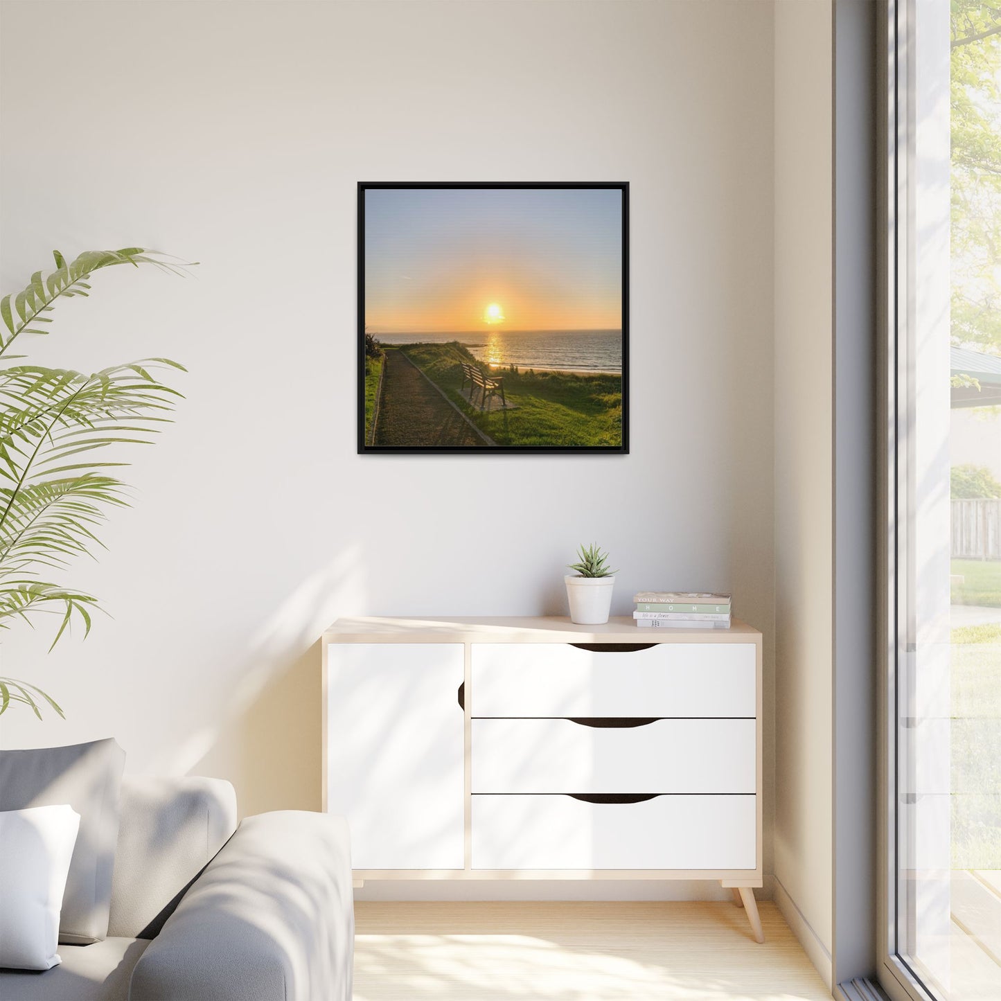 Sunset in Ballybunion 2 Matte Canvas, Framed (Multi-color)