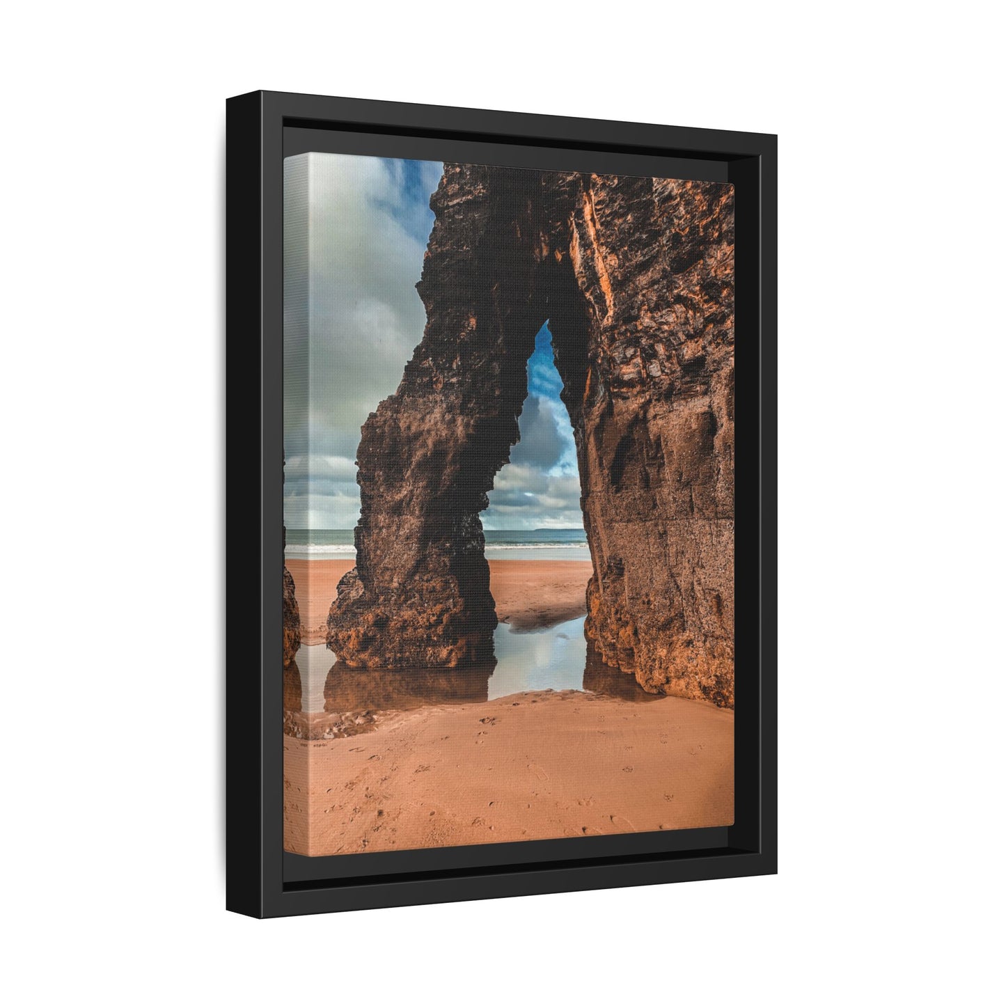 Ballybunion Cliff Matte Canvas, Framed (Multi-color)