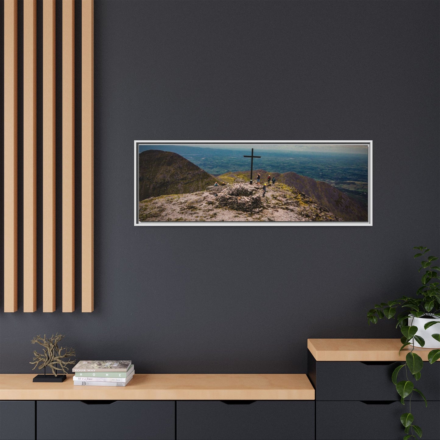 Carrauntoohil Summit Matte Canvas, Framed (Multi-color)