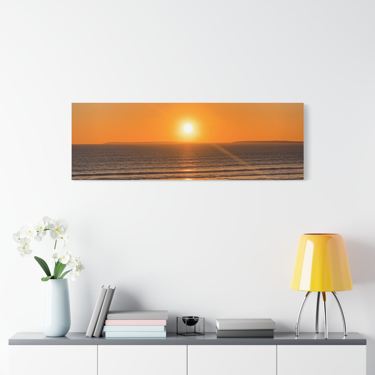 Sunset in ocean Matte Canvas, Stretched, 1.25"