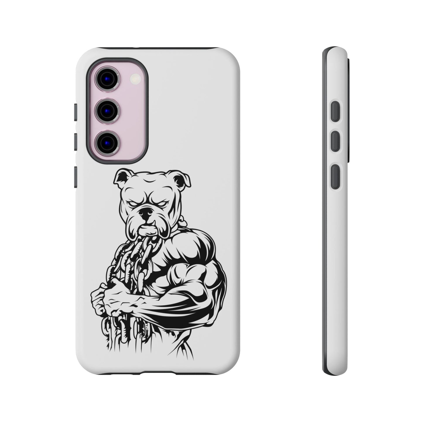 Tough Cases: Strong Bulldog Phone Case - Perfect for Dog Lovers and Fitness Enthusiasts
