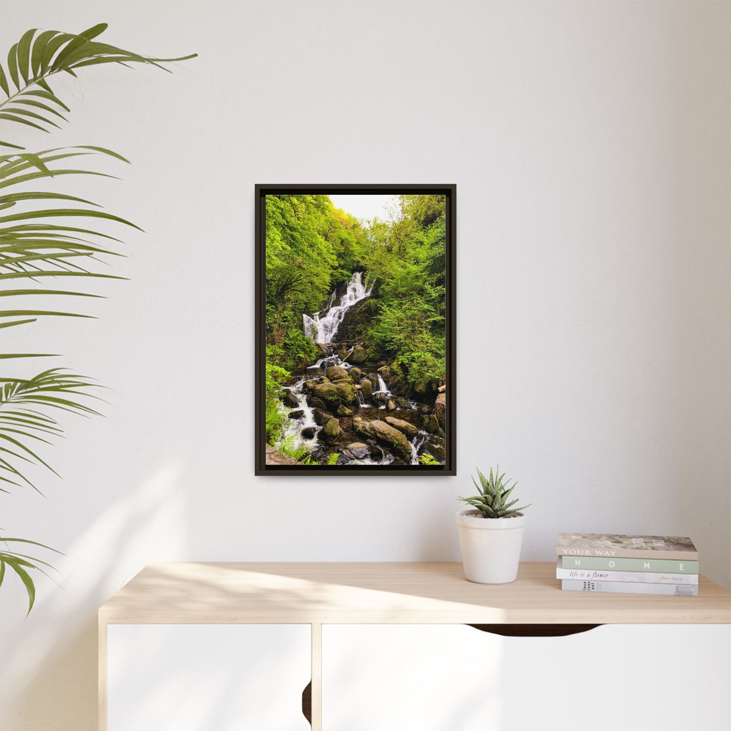 Torc Waterfall Matte Canvas, Framed (Multi-color)
