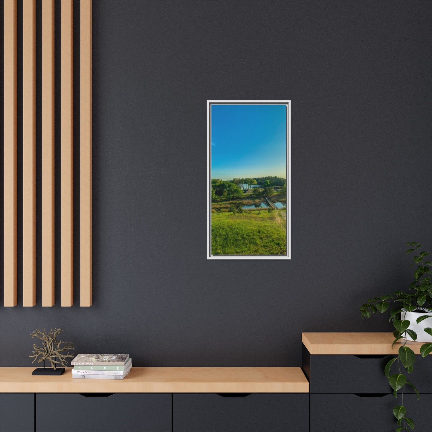Zageres Lake Matte Canvas, Framed (Multi-color)