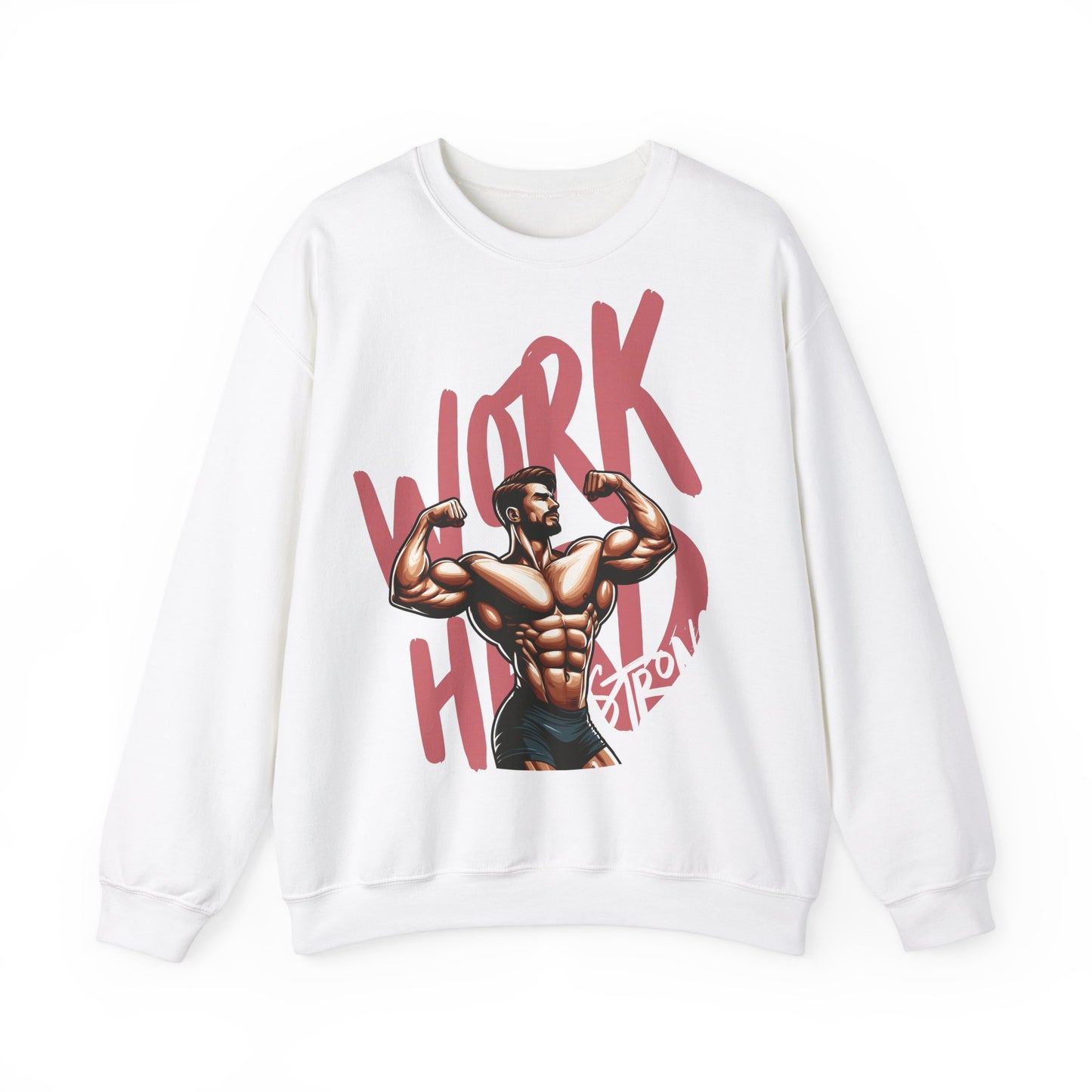 Work Hard Strong Unisex Heavy Blend™ Crewneck Sweatshirt - Motivational Fitness Apparel
