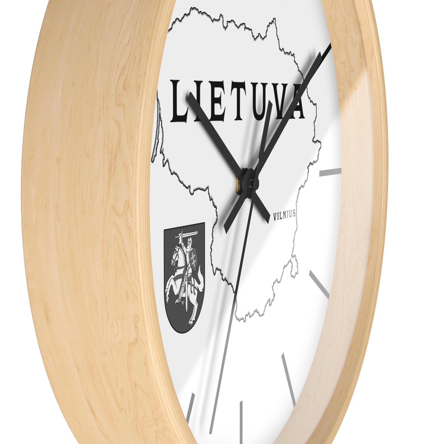 Lithuania Minimalistic Map Wall Clock - Modern Decor for Home & Office