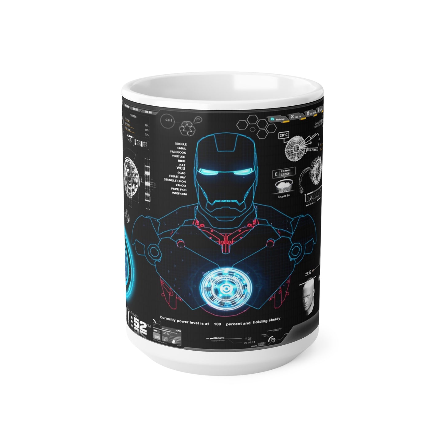 Iron Man Tech Coffee Mug - 11oz & 15oz - Perfect for Superhero Fans