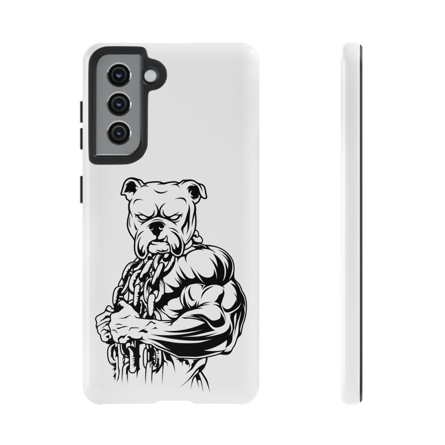 Tough Cases: Strong Bulldog Phone Case - Perfect for Dog Lovers and Fitness Enthusiasts