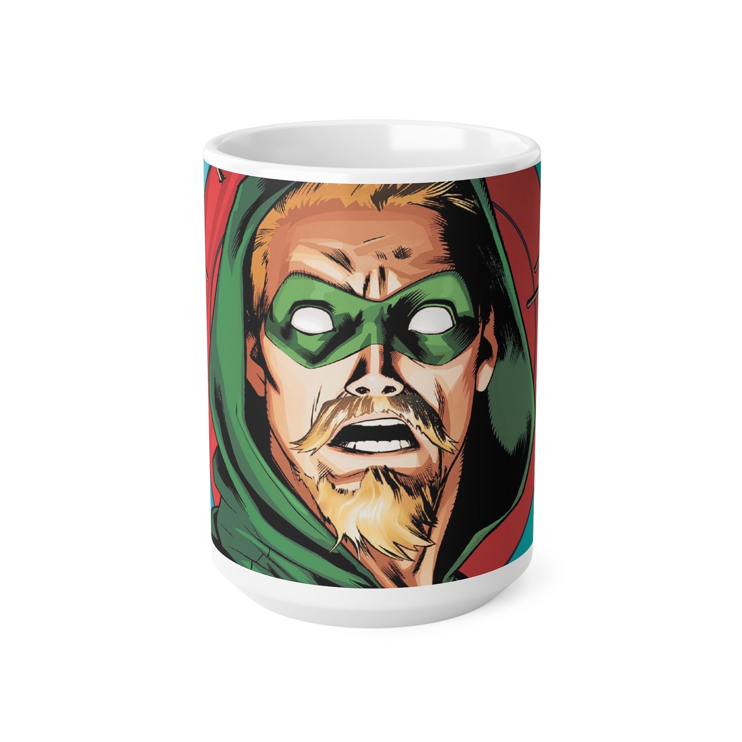Green Archer Ceramic Coffee Cup - Heroic Design for Comic Fans
