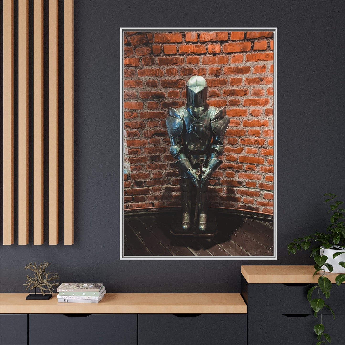 Steel Armour Medieval Age Lithuania Matte Canvas, Framed (Multi-color)