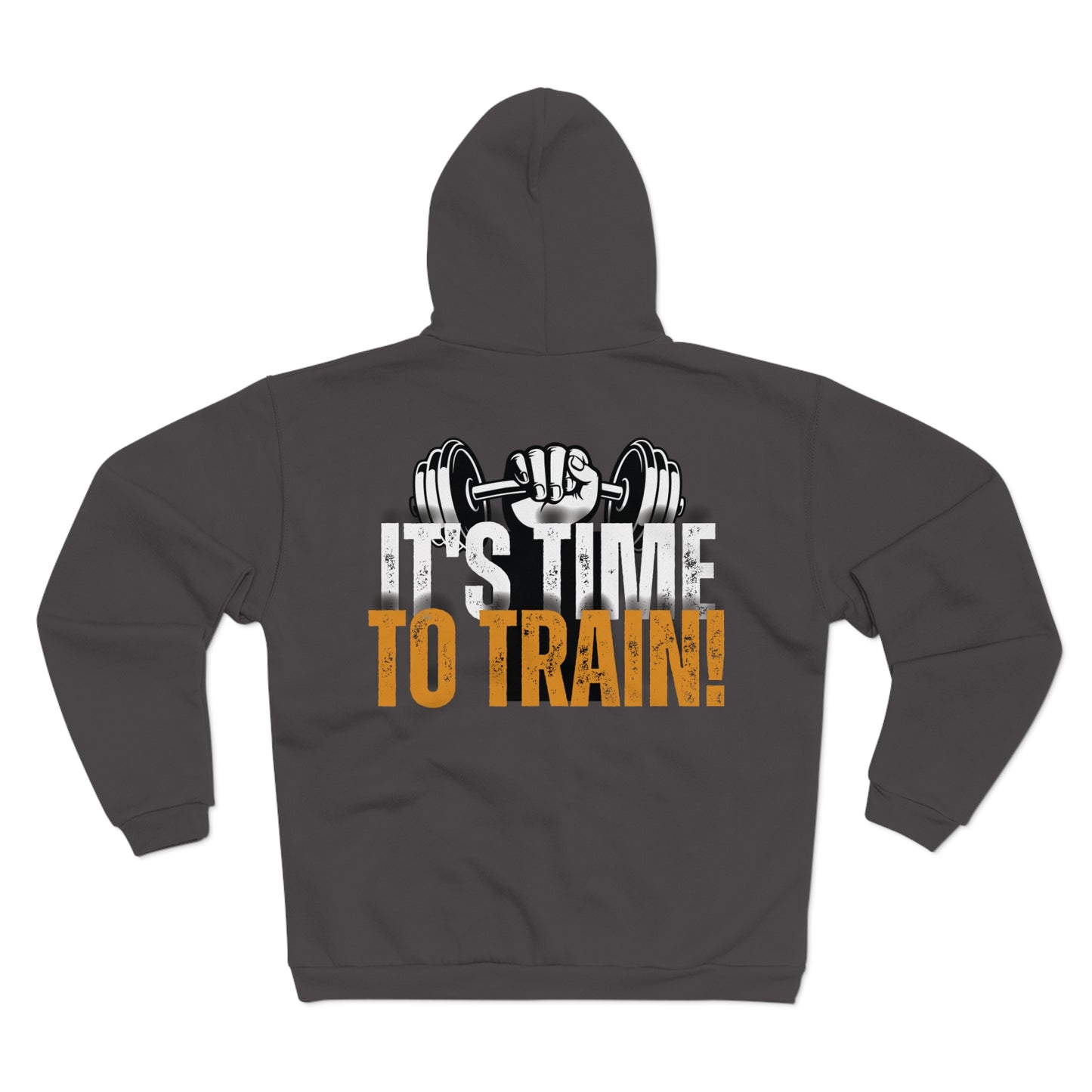 Unisex Zip Sweatshirt - 'It's Time to Train!' - Motivational Gym Hoodie