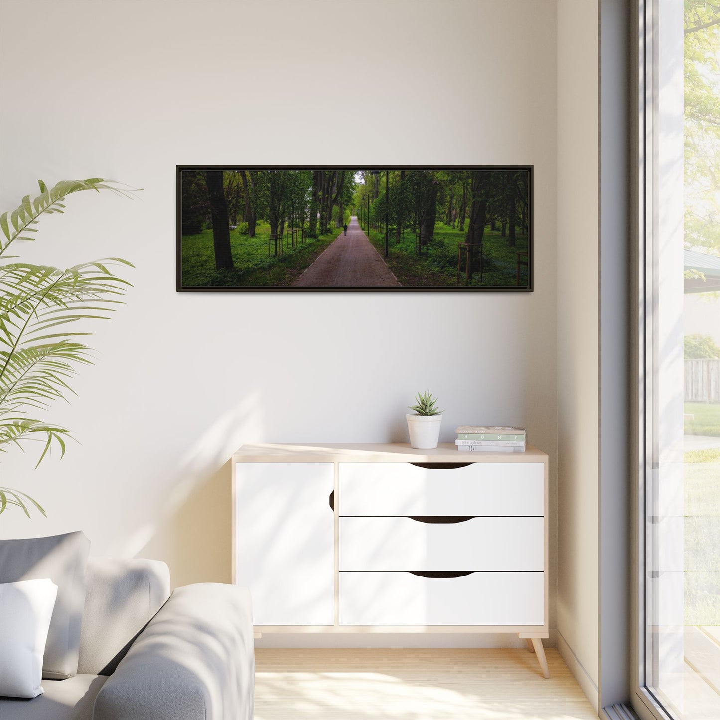 Zagares Park Matte Canvas, Framed (Multi-color)