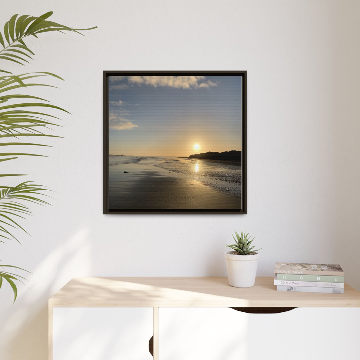 Sunset Matte Canvas, Framed (Multi-color)