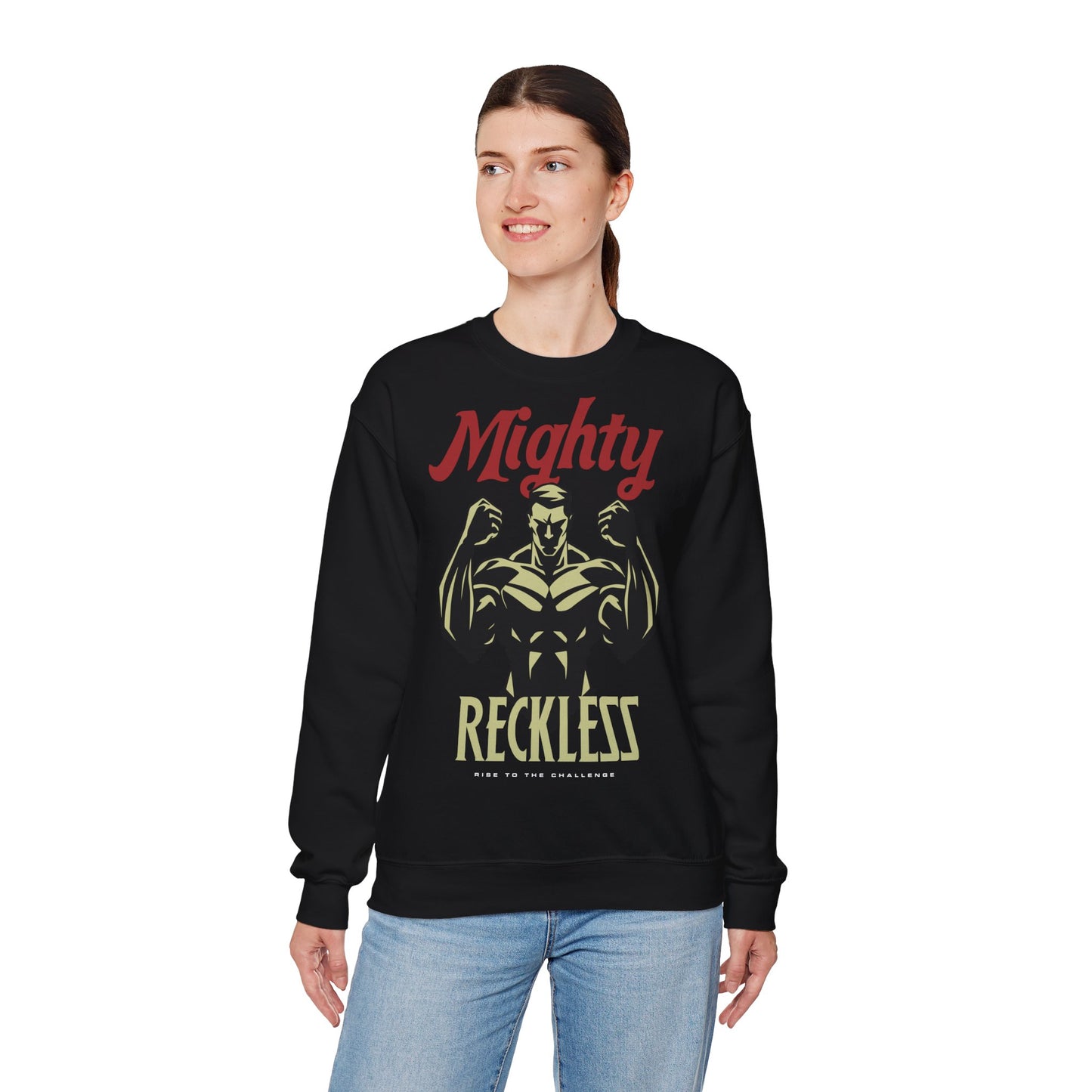 Mighty Stronger Unisex Heavy Blend™ Crewneck Sweatshirt - Rise to the Challenge