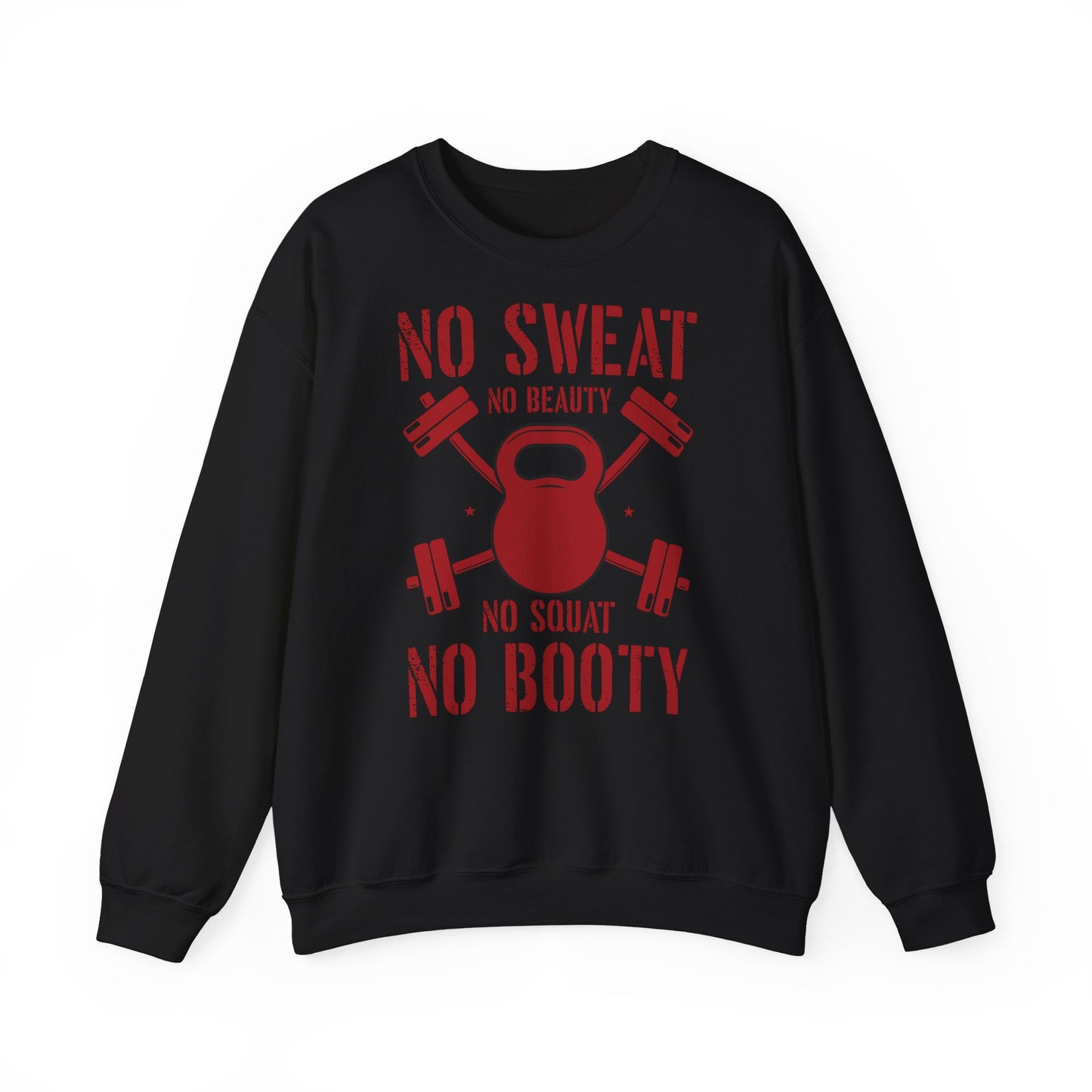 Funny Fitness Sweatshirt - "No Sweat No Beauty" Crewneck