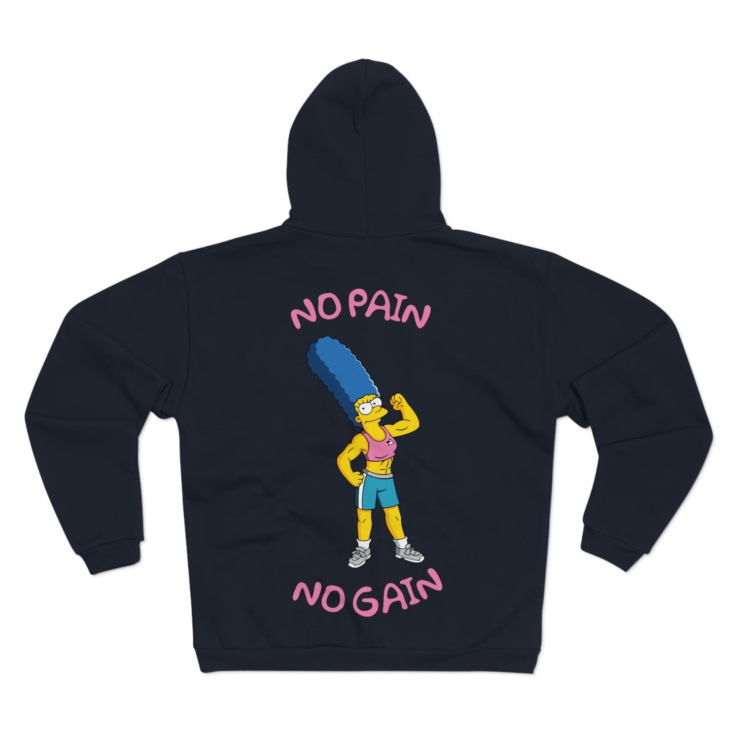 No Pain No Gain Unisex Hooded Zip Sweatshirt - Motivational Gym Wear