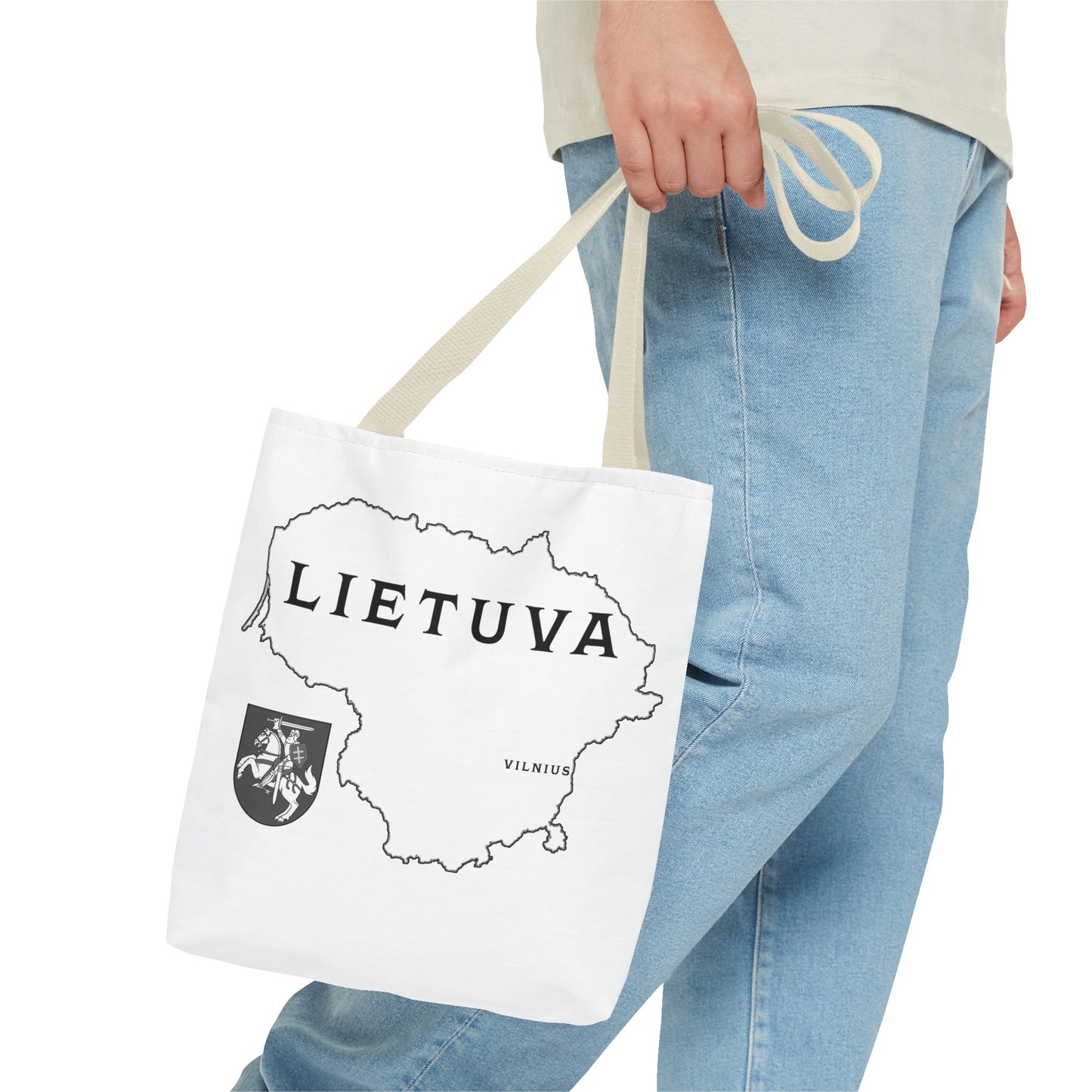 Lietuva Map Tote Bag - Stylish Travel Bag for Lithuanian Pride