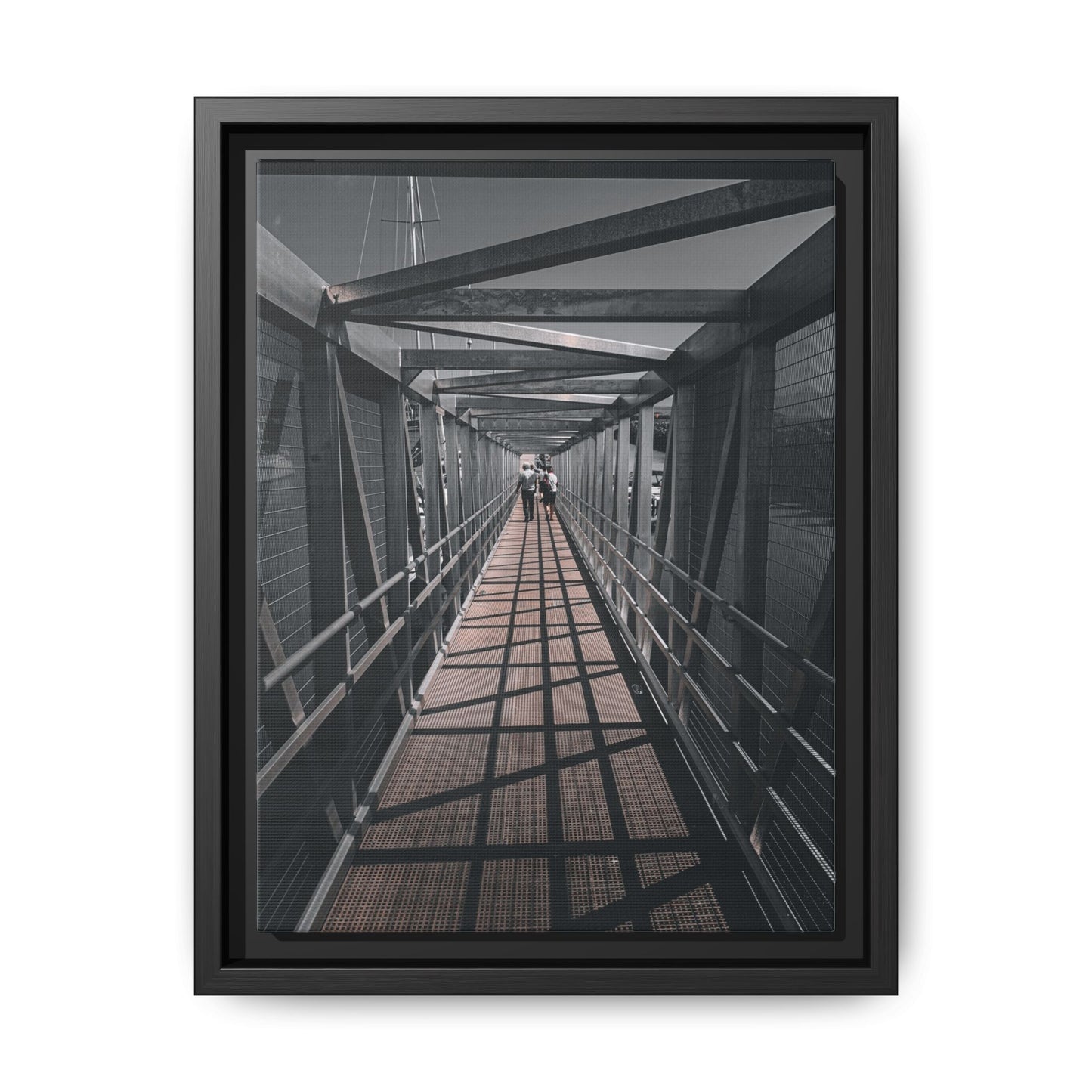 Dingle Pier Matte Canvas, Framed (Multi-color)