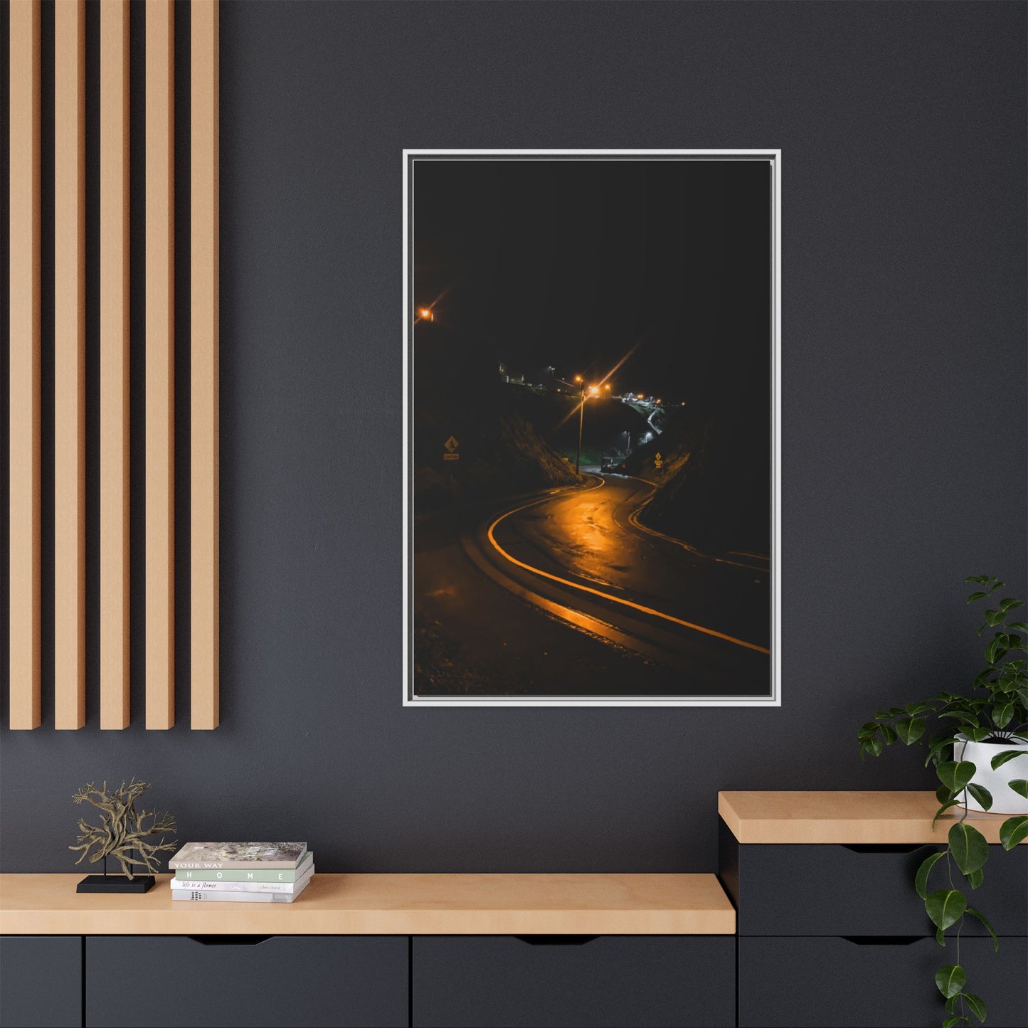 Ballybunion at Night Matte Canvas, Framed (Multi-color)